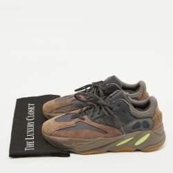 Yeezy x Adidas Multicolor Suede and Mesh Boost 700 Mauve Sneakers Size 45 1/3