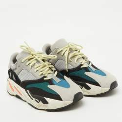 Yeezy x Adidas Multicolor Suede and Mesh Boost 700 Wave Runner Sneakers Size 44 2/3