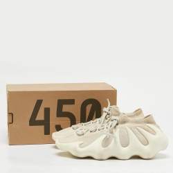 Yeezy x Adidas Off White Knit Fabric 450 Cloud White Sneakers Size 39 1/3