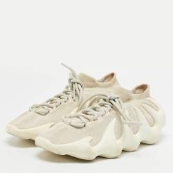 Yeezy x Adidas Off White Knit Fabric 450 Cloud White Sneakers Size 39 1/3