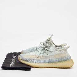 Yeezy x Adidas Green/White Knit Fabric Boost 350 V2 Cloud White Non-Reflective Sneakers 41 1/2