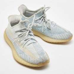 Yeezy x Adidas Green/White Knit Fabric Boost 350 V2 Cloud White Non-Reflective Sneakers 41 1/2