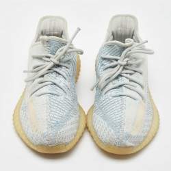 Yeezy x Adidas Green/White Knit Fabric Boost 350 V2 Cloud White Non-Reflective Sneakers 41 1/2