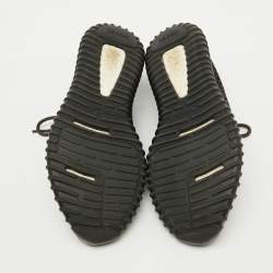 Pre Owned Yeezy x Adidas Black Knit Fabric Boost 350 Pirate Black Sneakers Size 46