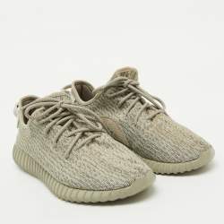 Yeezy x Adidas Grey Knit Fabric Boost 350 Moonrock Sneakers Size 46