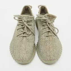 Yeezy x Adidas Grey Knit Fabric Boost 350 Moonrock Sneakers Size 46
