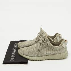 Yeezy x Adidas Grey Knit Fabric Boost 350 Moonrock Sneakers Size 46