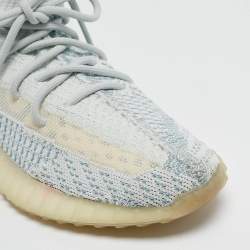 Yeezy x Adidas Blue/White Knit Fabric Boost 350 V2 Cloud White Non-Reflective Sneakers 41 1/2