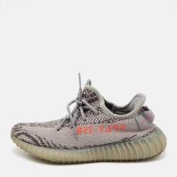 Yeezy x Adidas Grey Knit Fabric Boost 350 V2 Beluga Sneakers Size 39 1/3