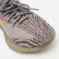 Yeezy x Adidas Grey Knit Fabric Boost 350 V2 Beluga Sneakers Size 39 1/3