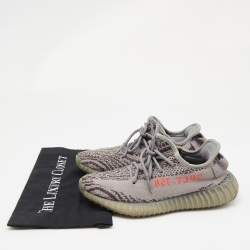 Yeezy x Adidas Grey Knit Fabric Boost 350 V2 Beluga Sneakers Size 39 1/3