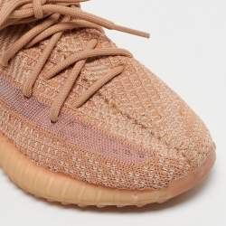 Yeezy x Adidas Orange Knit Fabric Boost 350 V2 Clay Sneakers Size 38