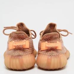 Yeezy x Adidas Orange Knit Fabric Boost 350 V2 Clay Sneakers Size 38