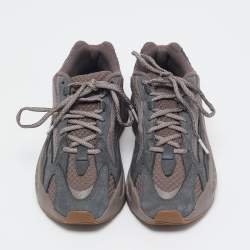 Yeezy x Adidas Grey Nubuck and Leather Boost 700 V2 Geode Sneakers Size 40 