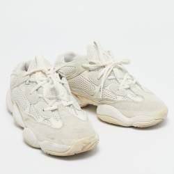 Yeezy x Adidas White Mesh And Suede Yeezy 500 Blush Sneakers Size 40