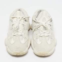 Yeezy x Adidas White Mesh And Suede Yeezy 500 Blush Sneakers Size 40