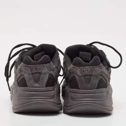 Yeezy x Adidas Black/Grey Canvas and Suede Boost 700 V2 Vanta Sneakers Size 42 2/3