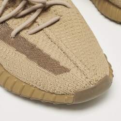 Yeezy x Adidas Brown Knit Fabric Boost 350 V2 Earth Sneakers Size 46