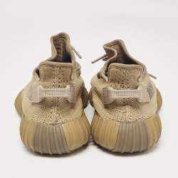 Yeezy x Adidas Brown Knit Fabric Boost 350 V2 Earth Sneakers Size 46
