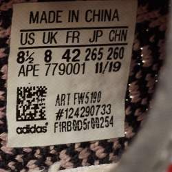 Pre Owned Yeezy x Adidas Black Knit Fabric Boost 350 V2 Yecheil Sneakers Size 42