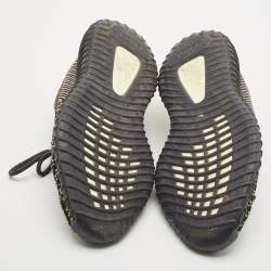 Pre Owned Yeezy x Adidas Black Knit Fabric Boost 350 V2 Yecheil Sneakers Size 42