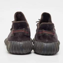 Yeezy x Adidas Black Knit Fabric Boost 350 Pirate Black Sneakers Size 46 2/3