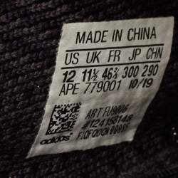 Yeezy x Adidas Black Knit Fabric Boost 350 Pirate Black Sneakers Size 46 2/3