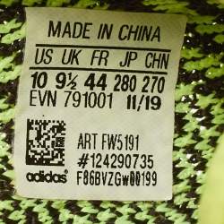 Yeezy x Adidas Neon Green Knit Fabric Boost 350 V2 Yeezreel (Non Reflective) Sneakers Size 44