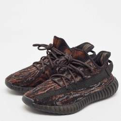 Yeezy x Adidas Black/Brown Knit Fabric Boost 350 V2 MX Rock Sneakers Size 44