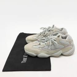 Yeezy x Adidas Grey Leather and Mesh Yeezy 500 "Salt" Low Top Sneakers Size 40