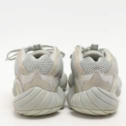 Yeezy x Adidas Grey Leather and Mesh Yeezy 500 "Salt" Low Top Sneakers Size 40