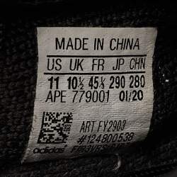 Yeezy x Adidas Black Knit Fabric Boost 350 Pirate Black Sneakers Size 45 2/3