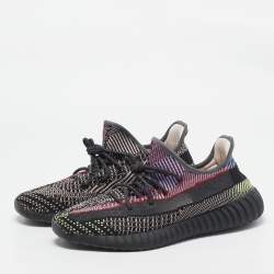 Pre Owned Yeezy x Adidas Multicolor Knit Fabric Boost 350 V2 Yecheil (Non-Reflective) Sneakers Size 45 2/3