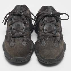Yeezy x Adidas Black Mesh, Suede And Leather 500 Utility Black Sneakers Size 43 1/3