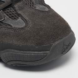 Yeezy x Adidas Black Mesh, Suede And Leather 500 Utility Black Sneakers Size 43 1/3