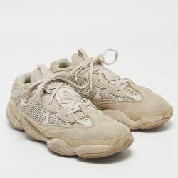 Yeezy x Adidas Grey Mesh And Suede 500 Salt Sneakers Size 43 2/3