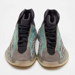 Yeezy x Adidas Multicolor Knit Fabric and Neoprene QNTM Teal Blue Sneakers Size 39 1/3