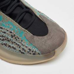 Yeezy x Adidas Multicolor Knit Fabric and Neoprene QNTM Teal Blue Sneakers Size 39 1/3