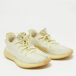 Yeezy x Adidas Green Knit Fabric Boost 350 V2 Butter Sneakers Size 40 2/3