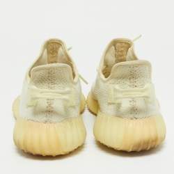 Yeezy x Adidas Green Knit Fabric Boost 350 V2 Butter Sneakers Size 40 2/3