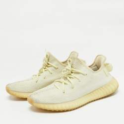 Yeezy x Adidas Green Knit Fabric Boost 350 V2 Butter Sneakers Size 40 2/3