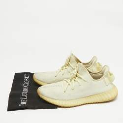 Yeezy x Adidas Green Knit Fabric Boost 350 V2 Butter Sneakers Size 40 2/3