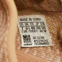 Yeezy x Adidas Orange Knit Fabric Boost 350 V2 Clay Sneakers Size 40
