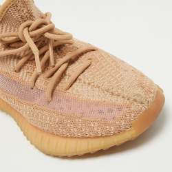 Yeezy x Adidas Orange Knit Fabric Boost 350 V2 Clay Sneakers Size 40