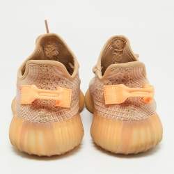 Yeezy x Adidas Orange Knit Fabric Boost 350 V2 Clay Sneakers Size 40