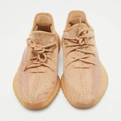 Yeezy x Adidas Orange Knit Fabric Boost 350 V2 Clay Sneakers Size 40