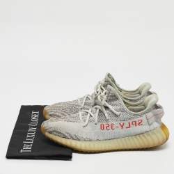 Yeezy x Adidas Two Tone Knit Fabric Boost 350 V2 Blue Tint Sneakers Size 40 2/3