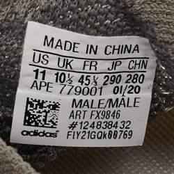 Pre Owned Yeezy x Adidas Grey Knit Fabric Boost 380 Mist Reflective Sneakers Size 45 1/3
