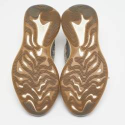 Pre Owned Yeezy x Adidas Grey Knit Fabric Boost 380 Mist Reflective Sneakers Size 45 1/3