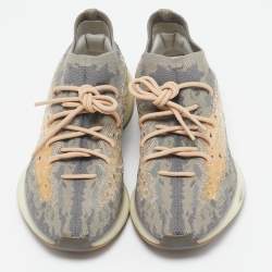 Pre Owned Yeezy x Adidas Grey Knit Fabric Boost 380 Mist Reflective Sneakers Size 45 1/3